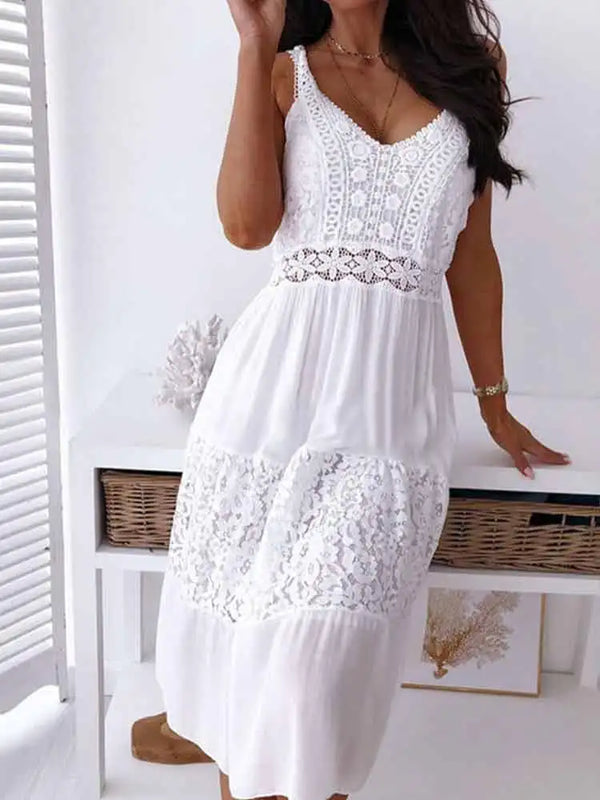 Robe Midi Boho pour Femmes Dos Nu Sexy