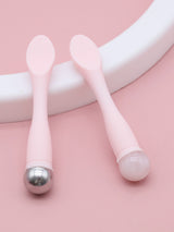 Metal Eye Massage Stick with Jade Ball - Cream Applicator &amp; Face Spoon