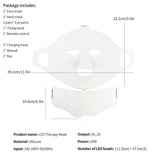 Masque facial en silicone LED 7 couleurs - Rajeunissement de la peau et traitement de l’acné