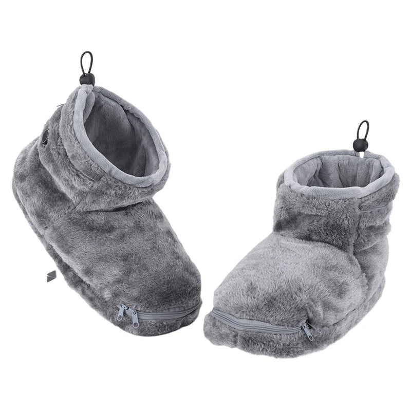 Chaussures chauffantes USB, pantoufles en peluche Wskins hiver