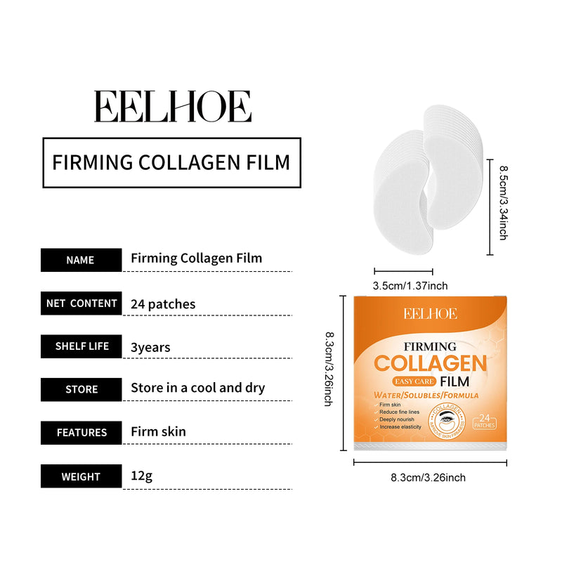 "EELHOE Masque Collagène pour les Yeux : Élimination des Cernes, Anti-Sacs, Hydratation et Fermeté, 24pcs"