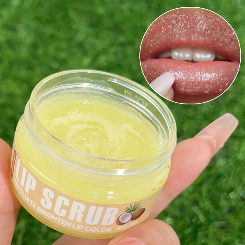 Fruit Flavor Lip Scrub - Removes Dead Skin, Reduces Lip Fine Lines, Anti-Dryness, Moisturizing, Repairing, Nourishes Lips, Lip Balm