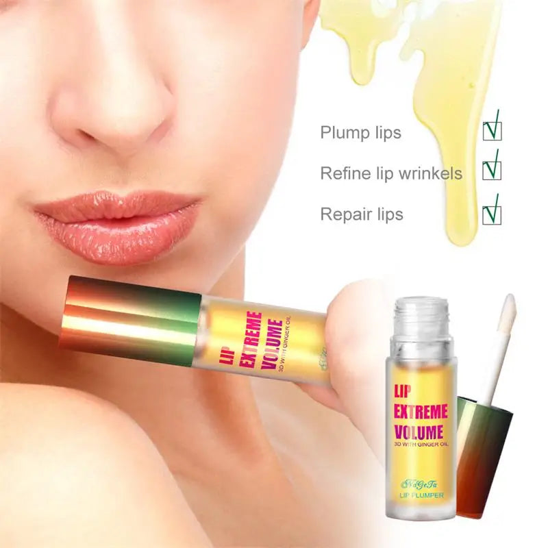 Long Lasting Lip Plumping Oil Serum - Instant Volumizing Essence, Repairs Lip Fine Lines, Increases Elasticity, Sexy Lip Balm