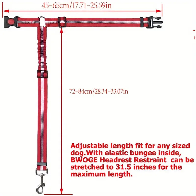 Ceinture de sécurité pour petits animaux, idéale pour la voiture et les promenades.