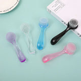 1PC Brosse Douce pour Ongles, Brosse de Nettoyage pour Gel en Art Ongulaire, Poudre et Poussière, avec Poignée en Plastique, Brosse de Soins des Ongles, Tête Ronde, Brosse de Maquillage