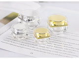 10g Clear Octagonal Jar with Gold Lid - For Cream, Makeup &amp; Jewelry