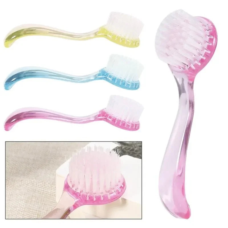 1PC Brosse Douce pour Ongles, Brosse de Nettoyage pour Gel en Art Ongulaire, Poudre et Poussière, avec Poignée en Plastique, Brosse de Soins des Ongles, Tête Ronde, Brosse de Maquillage