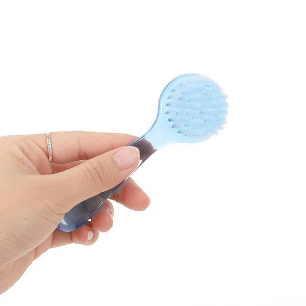 1PC Brosse Douce pour Ongles, Brosse de Nettoyage pour Gel en Art Ongulaire, Poudre et Poussière, avec Poignée en Plastique, Brosse de Soins des Ongles, Tête Ronde, Brosse de Maquillage