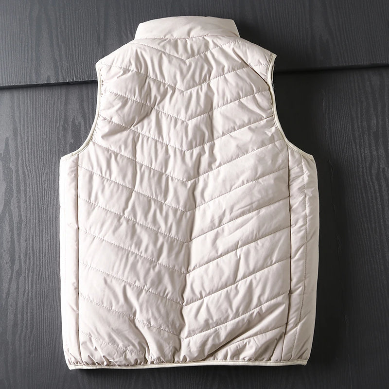 Gilet chauffant pour homme à col montant, isolant thermique électrique, idéal pour l'hiver.