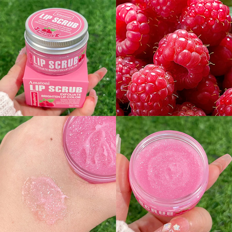 Fruit Flavor Lip Scrub - Removes Dead Skin, Reduces Lip Fine Lines, Anti-Dryness, Moisturizing, Repairing, Nourishes Lips, Lip Balm