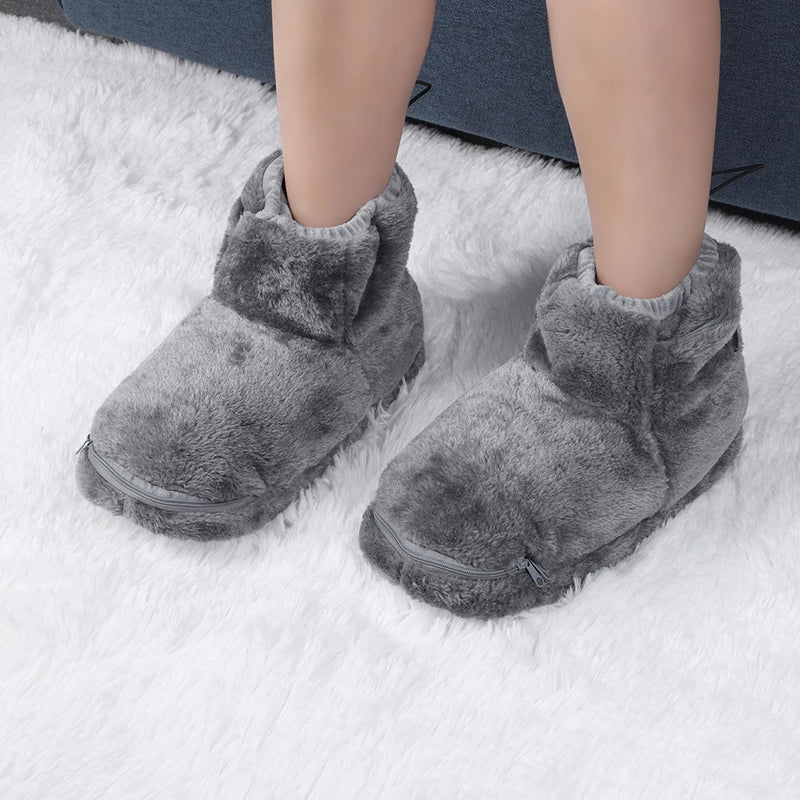 Chaussures chauffantes USB, pantoufles en peluche Wskins hiver