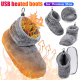 Chaussures chauffantes USB, pantoufles en peluche Wskins hiver