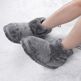 Chaussures chauffantes USB, pantoufles en peluche Wskins hiver