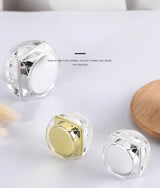 10g Clear Octagonal Jar with Gold Lid - For Cream, Makeup &amp; Jewelry