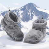 Chaussures chauffantes USB, pantoufles en peluche Wskins hiver