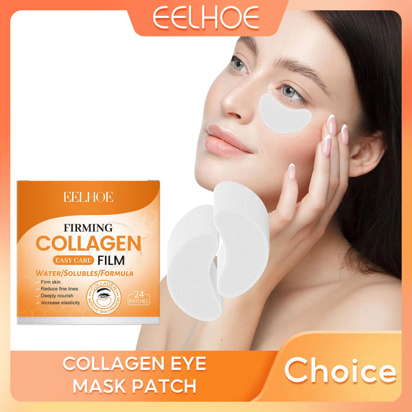 "EELHOE Masque Collagène pour les Yeux : Élimination des Cernes, Anti-Sacs, Hydratation et Fermeté, 24pcs"