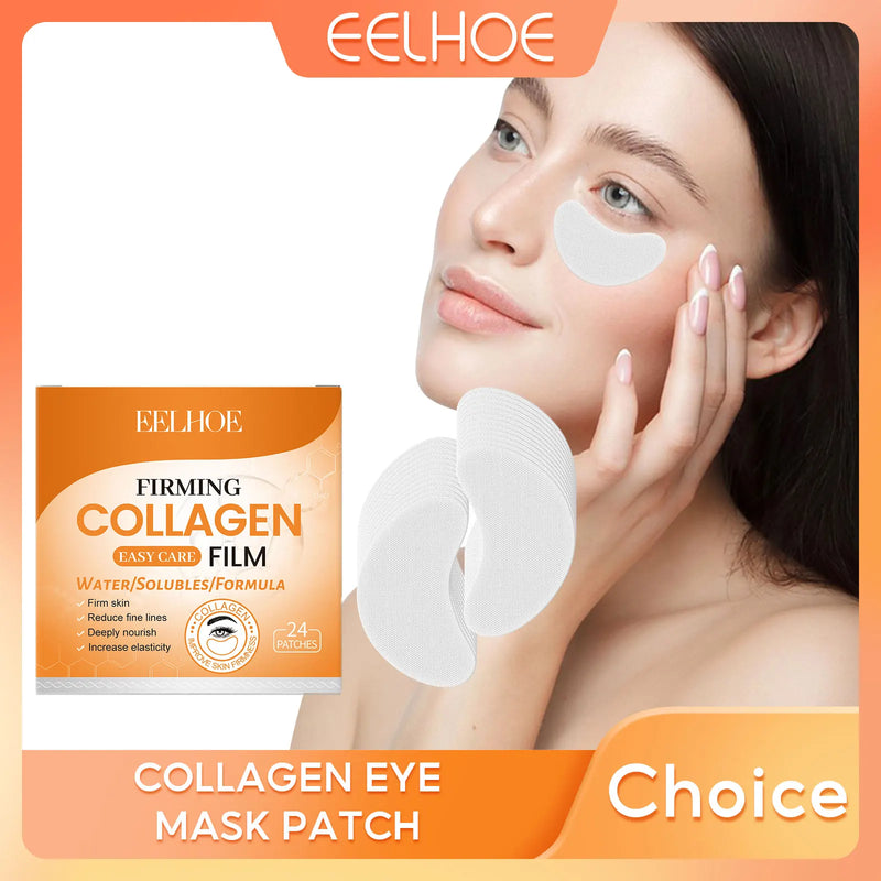 "EELHOE Masque Collagène pour les Yeux : Élimination des Cernes, Anti-Sacs, Hydratation et Fermeté, 24pcs"