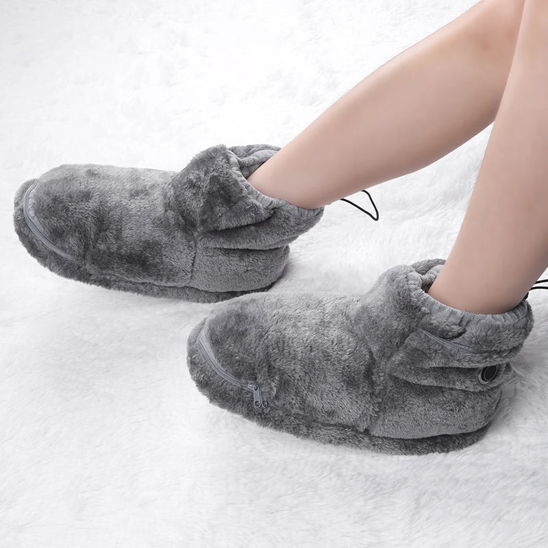 Chaussures chauffantes USB, pantoufles en peluche Wskins hiver