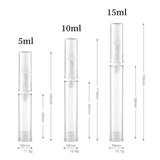 5/10/15ml Refillable Vacuum Bottle - Portable for Foundation, Lotion &amp; Cream