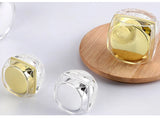 10g Clear Octagonal Jar with Gold Lid - For Cream, Makeup &amp; Jewelry