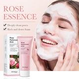 "Nettoyant Moussant pour le Visage à l'Acide Hyaluronique et à la Rose