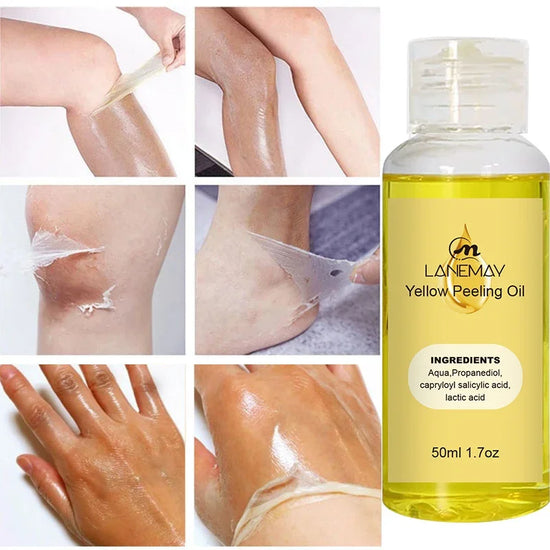 Huile de Peeling Jaune - Éclaircissant & Exfoliant Corps