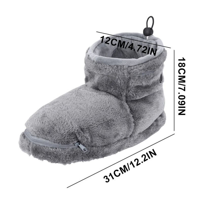 Chaussures chauffantes USB, pantoufles en peluche Wskins hiver