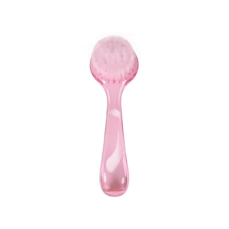 1PC Brosse Douce pour Ongles, Brosse de Nettoyage pour Gel en Art Ongulaire, Poudre et Poussière, avec Poignée en Plastique, Brosse de Soins des Ongles, Tête Ronde, Brosse de Maquillage