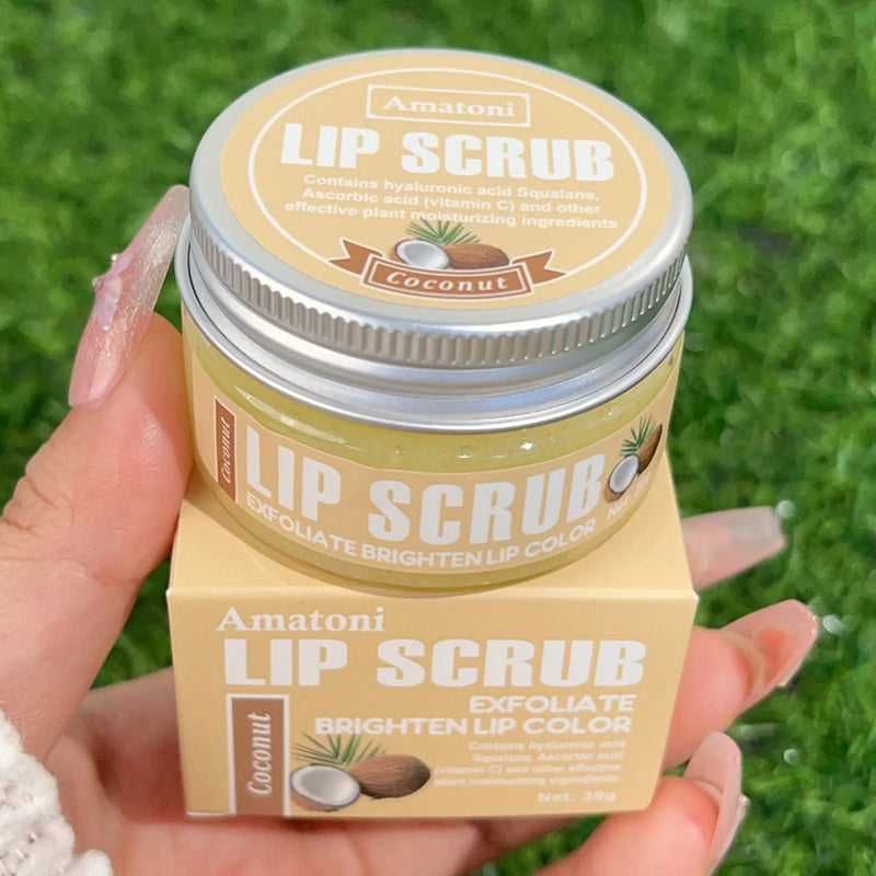 Fruit Flavor Lip Scrub - Removes Dead Skin, Reduces Lip Fine Lines, Anti-Dryness, Moisturizing, Repairing, Nourishes Lips, Lip Balm