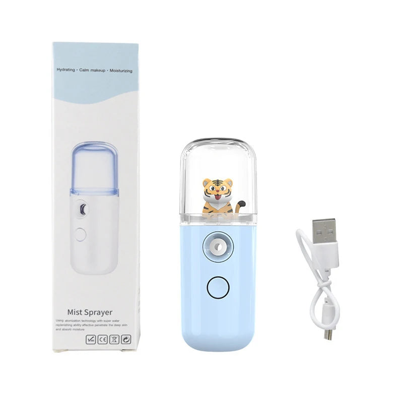 Vaporisateur Facial Miniature USB - Brumisateur Rechargeable pour Hydratation du Visage