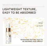 Ensemble de soins de la peau LAIKOU Vitamine C 24K Golden Sakura 3 pièces : Crème pour le visage, Sérum, Crème pour les yeux, Kit de soins hydratants pour le visage.