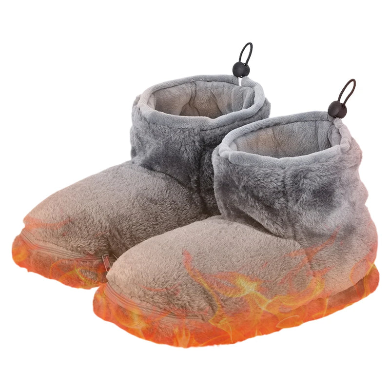 Chaussures chauffantes USB, pantoufles en peluche Wskins hiver