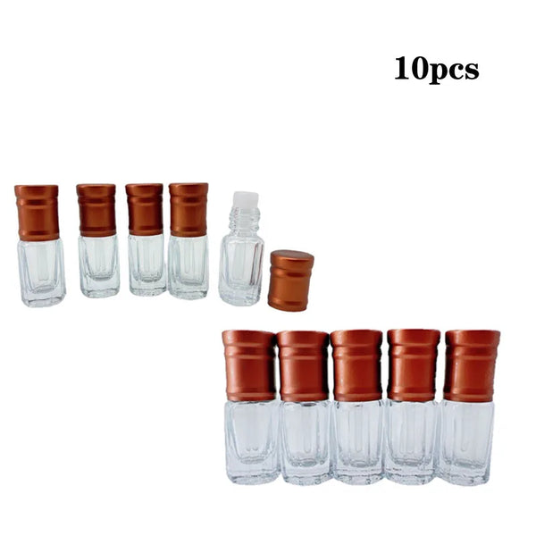 Lot de 10 Bouteilles en Verre 3 ml avec Pipette - Parfum, Huiles Essentielles & Cosmétiques