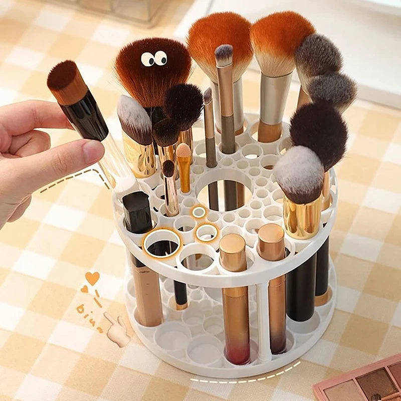 Boîte de Rangement Multifonction pour Pinceaux de Maquillage - Grande Capacité