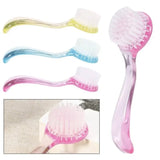 1PC Brosse Douce pour Ongles, Brosse de Nettoyage pour Gel en Art Ongulaire, Poudre et Poussière, avec Poignée en Plastique, Brosse de Soins des Ongles, Tête Ronde, Brosse de Maquillage