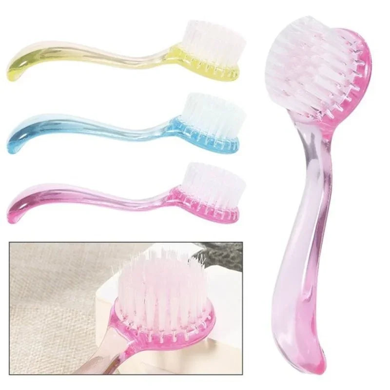 1PC Brosse Douce pour Ongles, Brosse de Nettoyage pour Gel en Art Ongulaire, Poudre et Poussière, avec Poignée en Plastique, Brosse de Soins des Ongles, Tête Ronde, Brosse de Maquillage