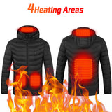 Veste moto chauffante USB unisexe, 21 zones de chaleur, idéale pour l'hiver.