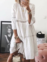 Robe Midi Boho pour Femmes Dos Nu Sexy