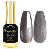 Vernis à ongles gel gris métallisé VENALISA, 1 pièce de vernis à ongles gel de couleur grise